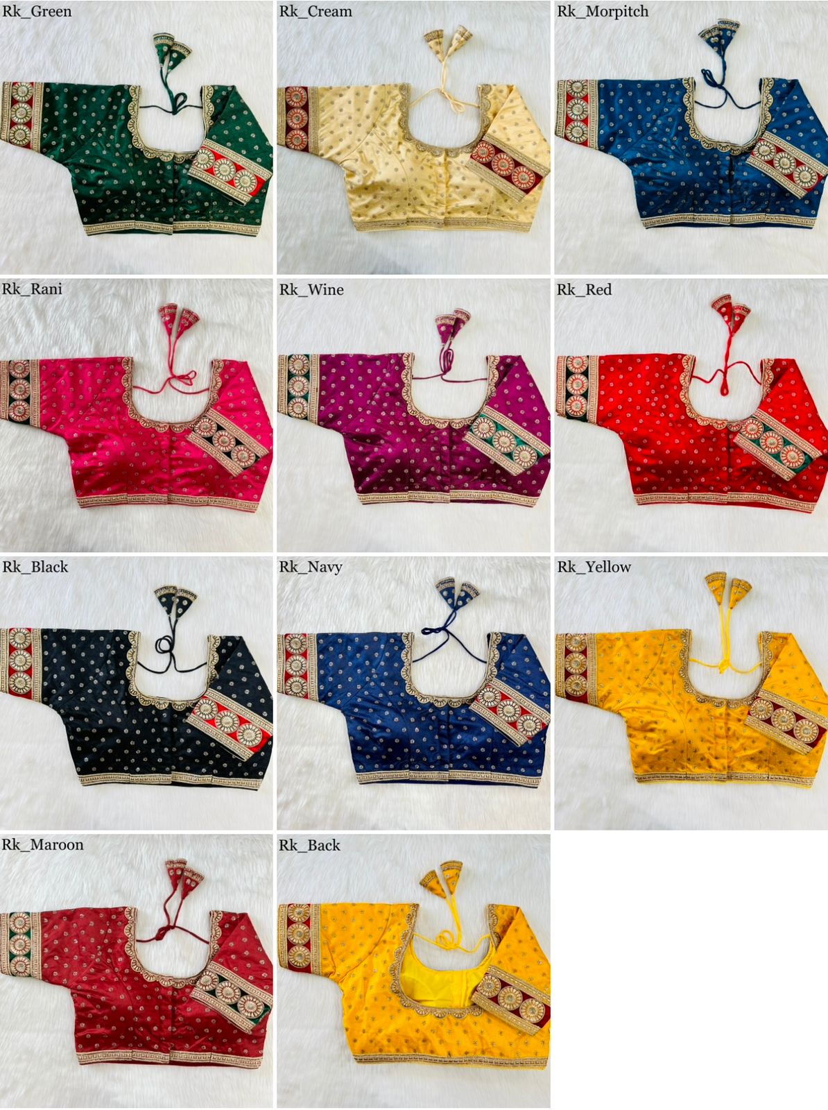 New Heavy Emboss Work Blouse