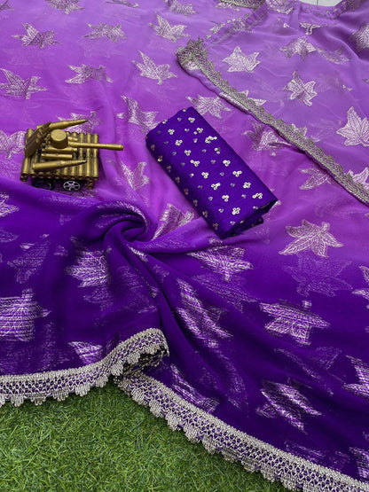 Party Wear Georgette Padding Saree - Anant Exports