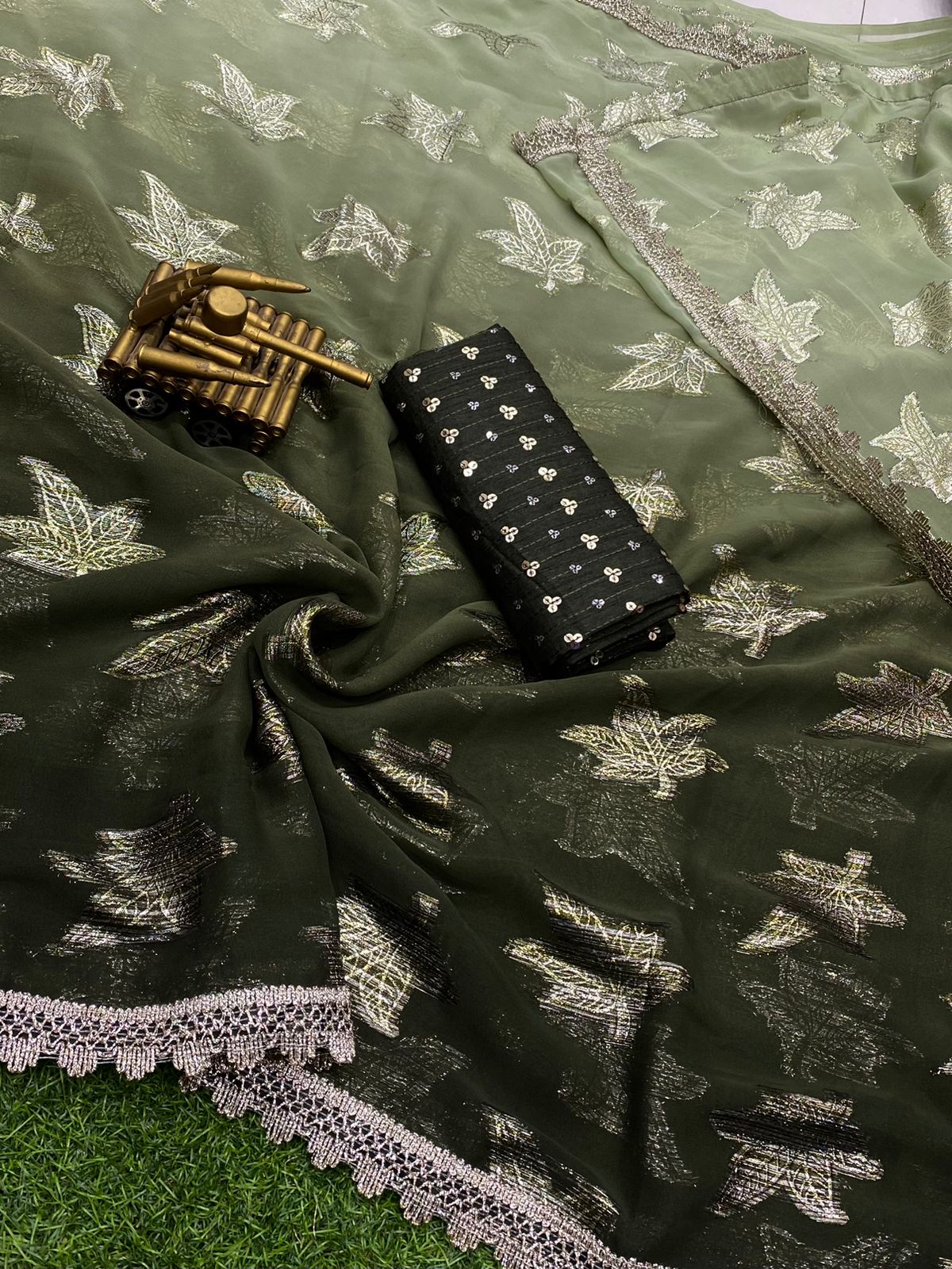 Party Wear Georgette Padding Saree