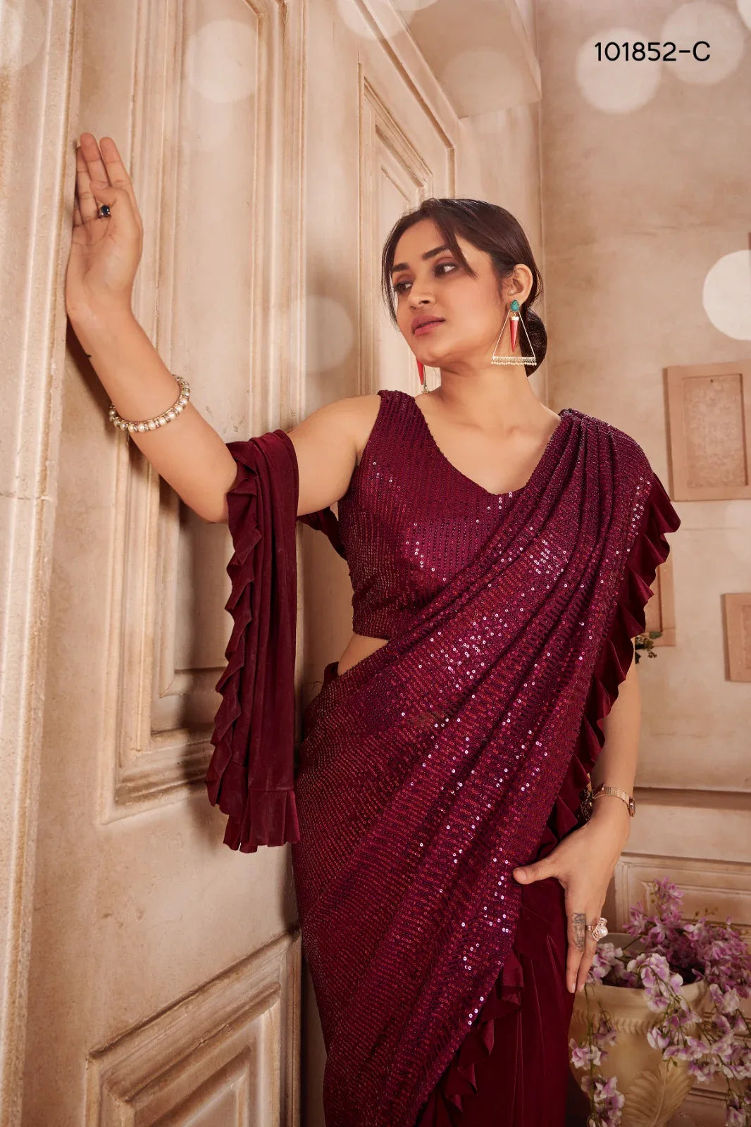 READY TO WEAR SAREE D.NO 101852-C - Anant Exports