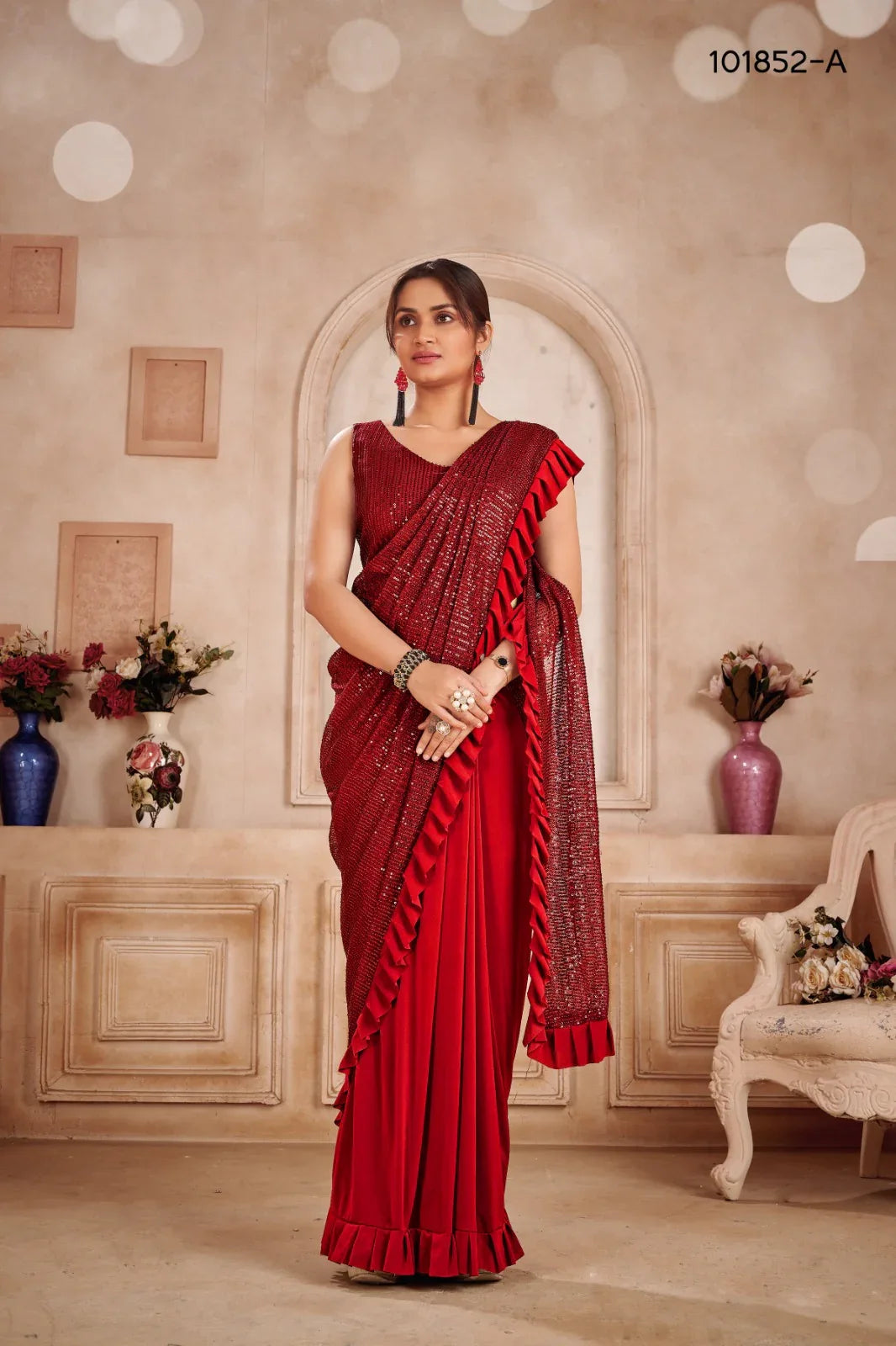 READY TO WEAR SAREE D.NO 101852-A - Anant Exports