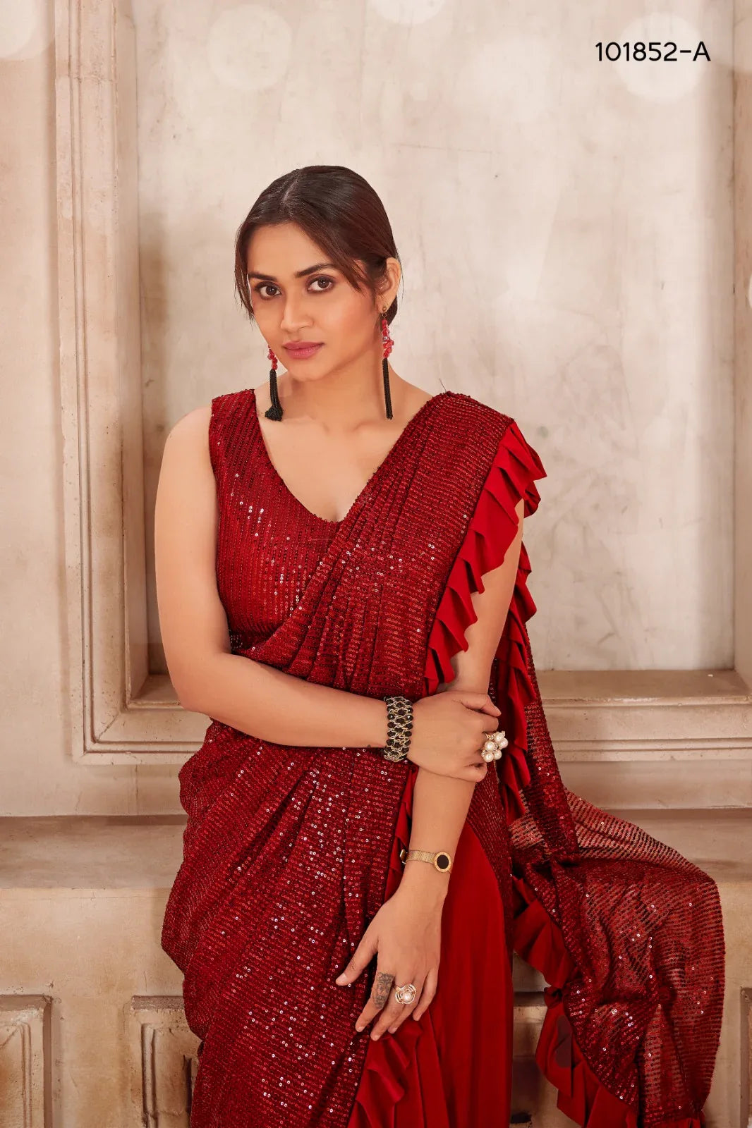 READY TO WEAR SAREE D.NO 101852-A - Anant Exports