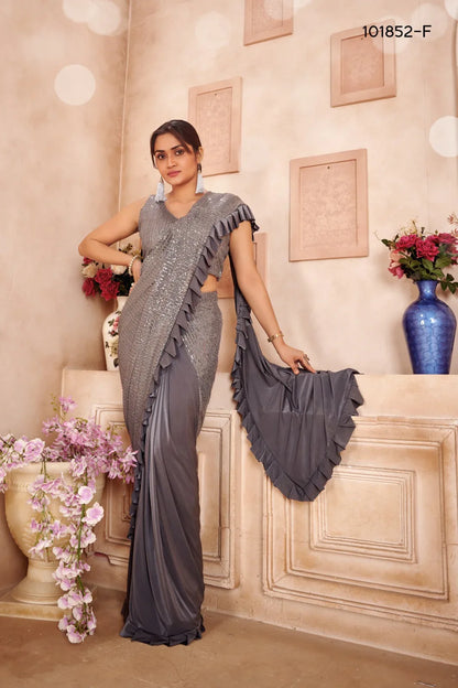 READY TO WEAR SAREE D.NO 101852-F - Anant Exports