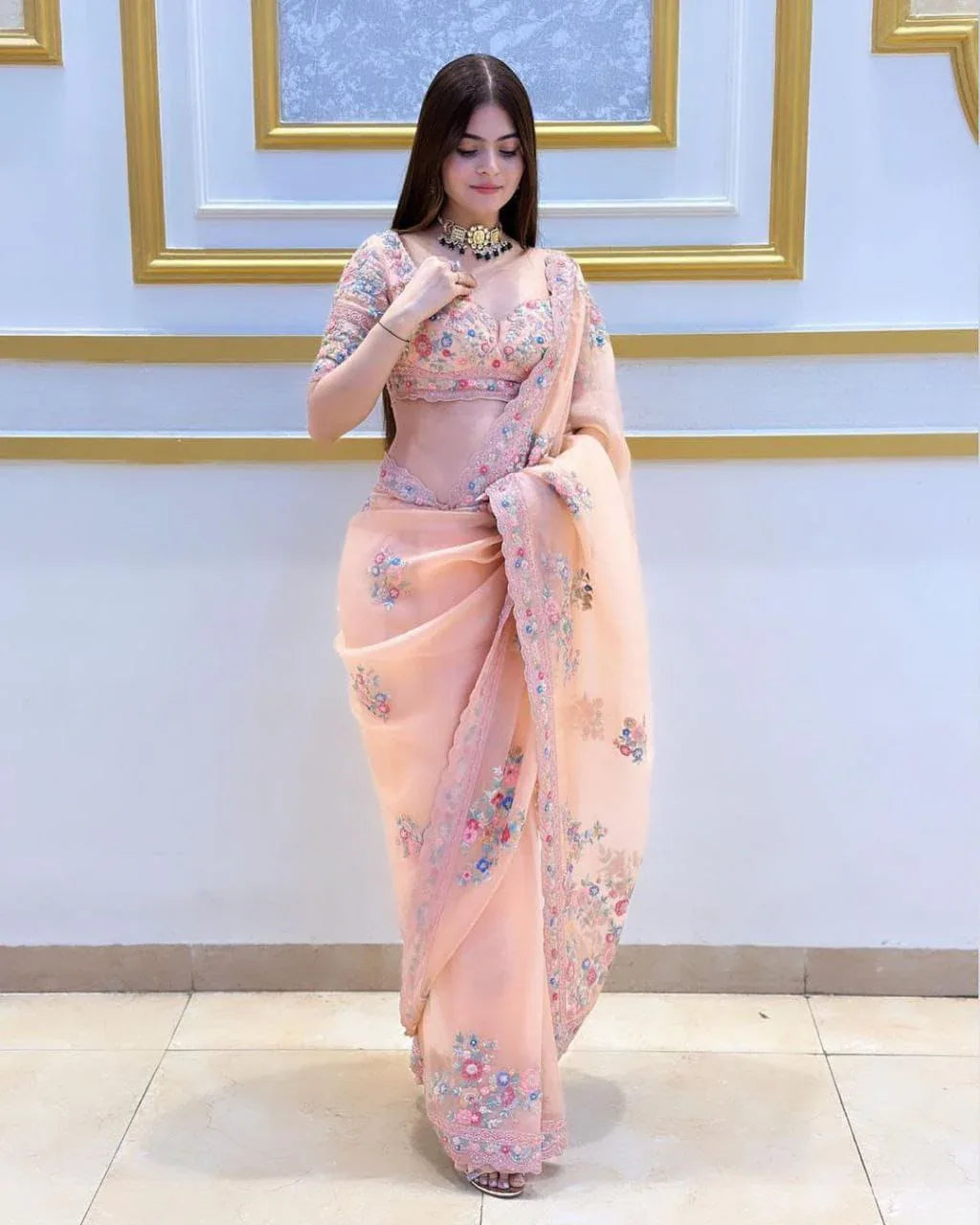 Fancy Soft Organza Silk Saree D.No 8045 - Anant Exports