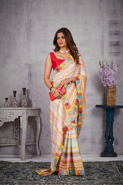 Party Wear Fancy Digital Print Saree D.No 5039 - Anant Exports