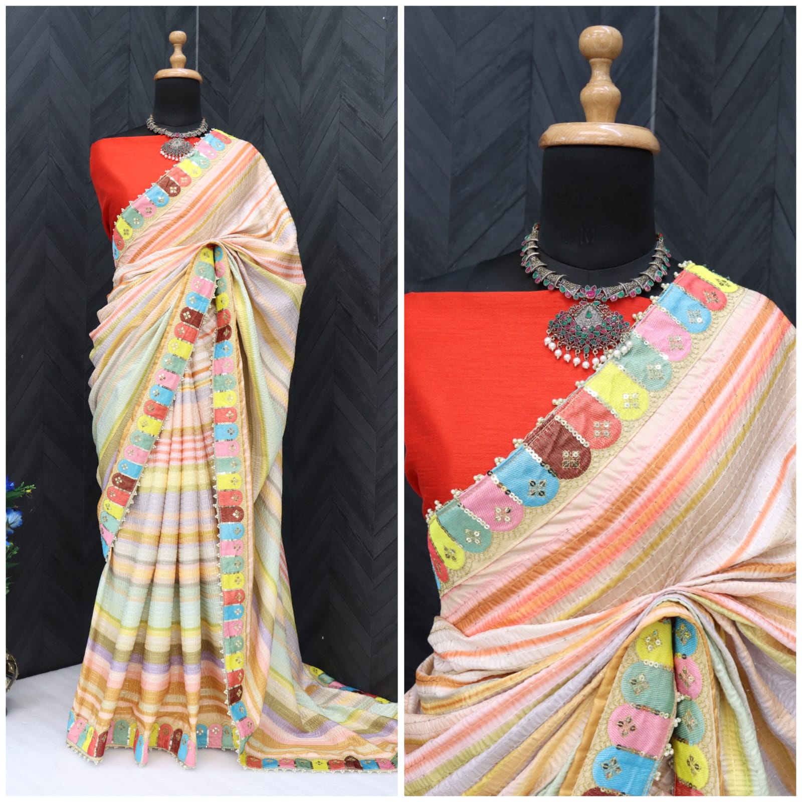 Party Wear Fancy Digital Print Saree D.No 5039
