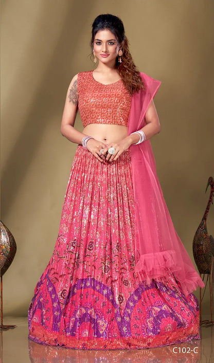 READYMADE CROP TOP LEHENGA D.NO C102 - Anant Exports