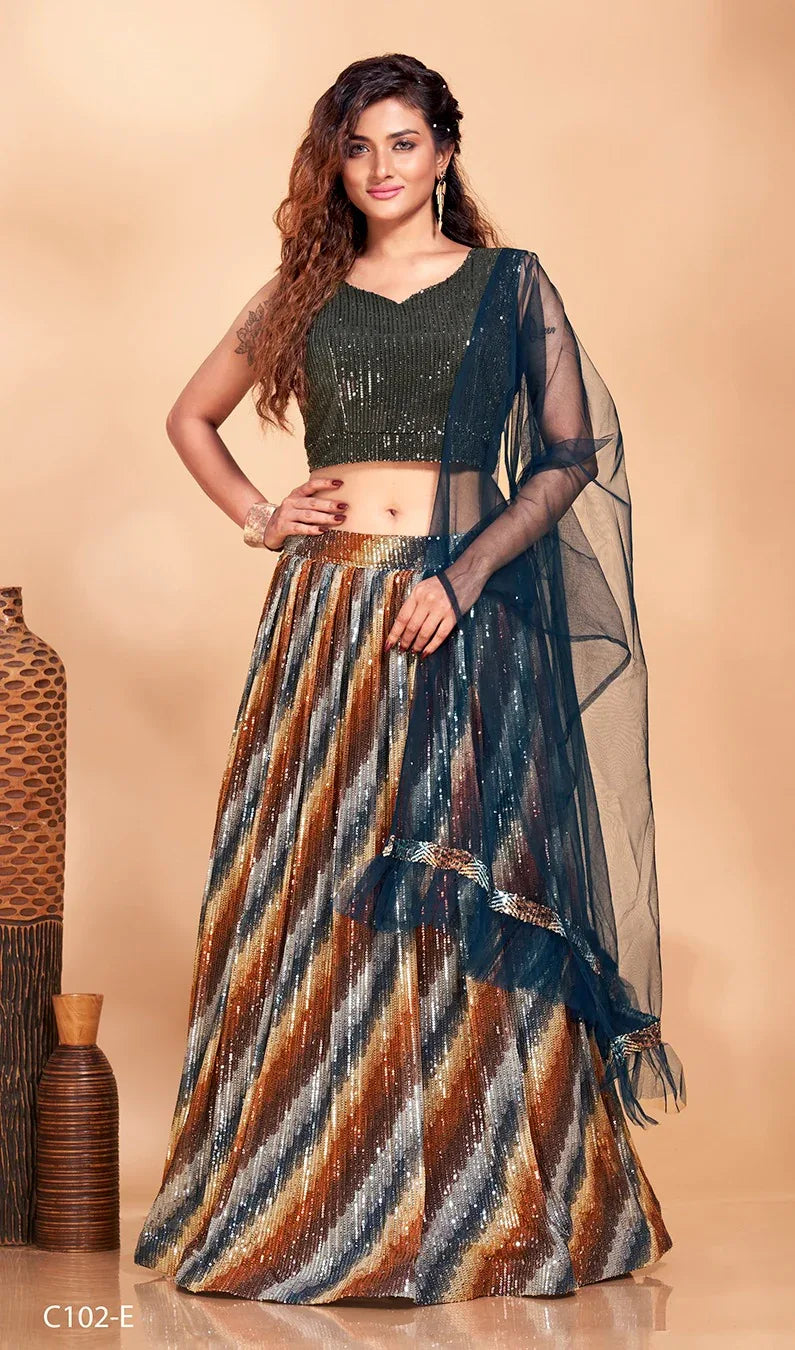 READYMADE CROP TOP LEHENGA D.NO C102 - Anant Exports