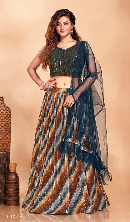 READYMADE CROP TOP LEHENGA D.NO C102 - Anant Exports