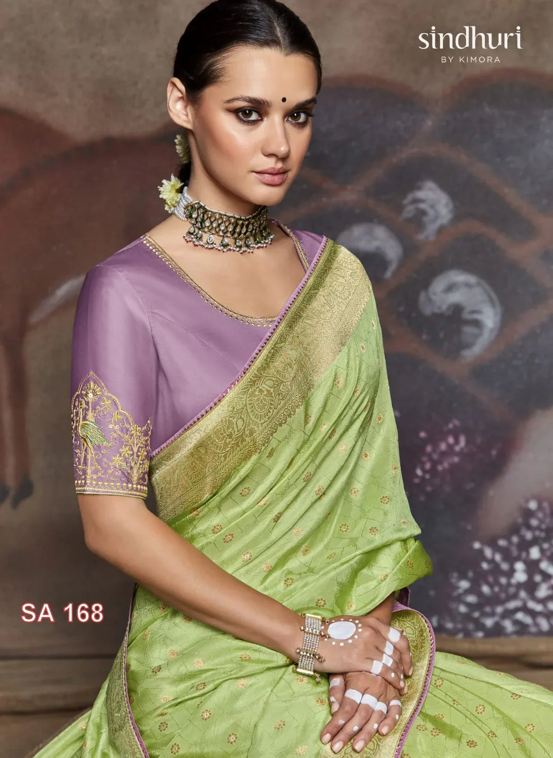 Morni Wedding Wear Saree D.No SA-168 - Anant Exports