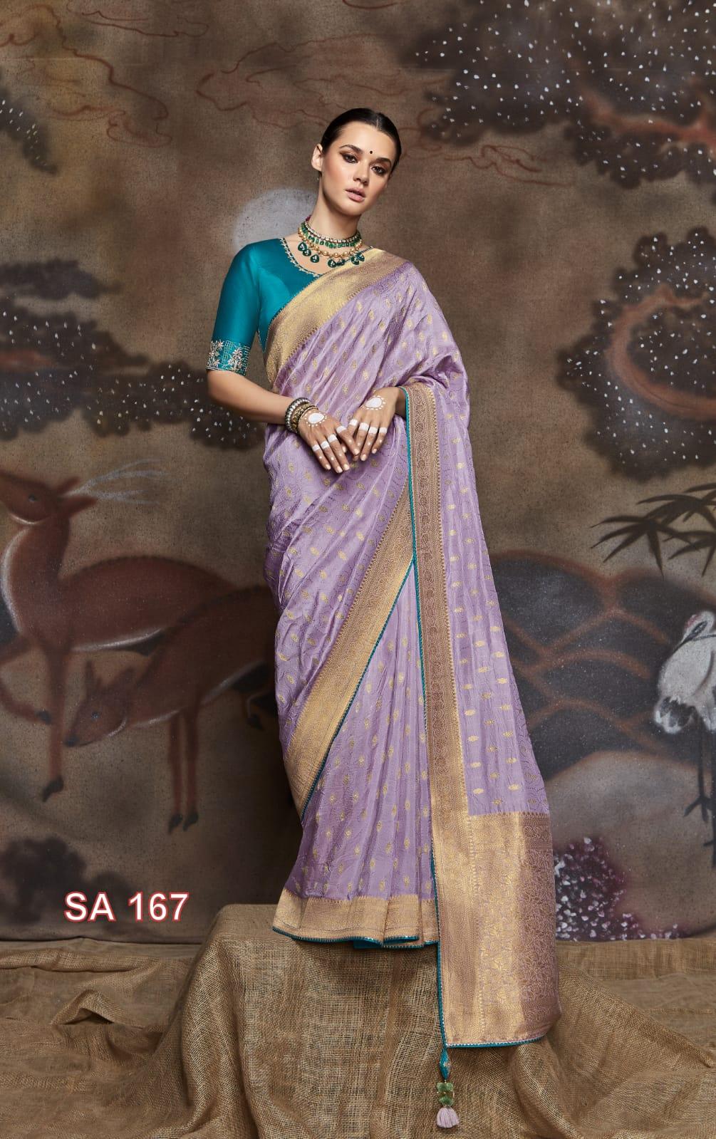 Morni Wedding Wear Saree D.No SA-167 - Anant Exports