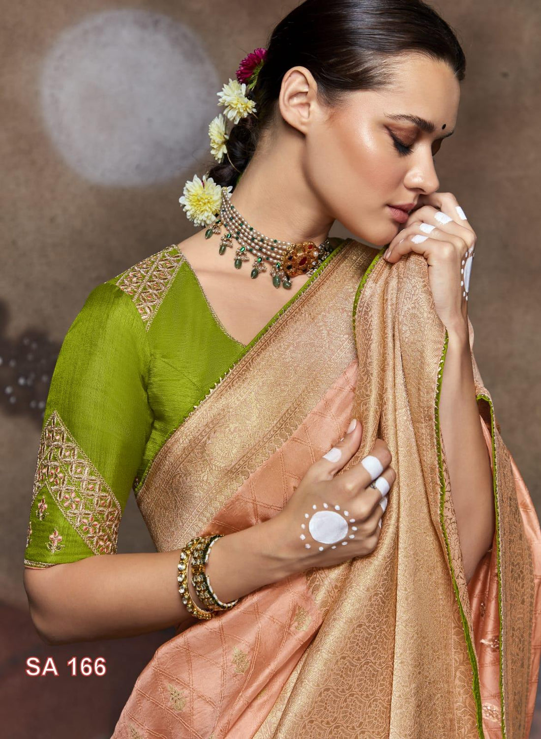 Morni Wedding Wear Saree D.No SA-166 - Anant Exports
