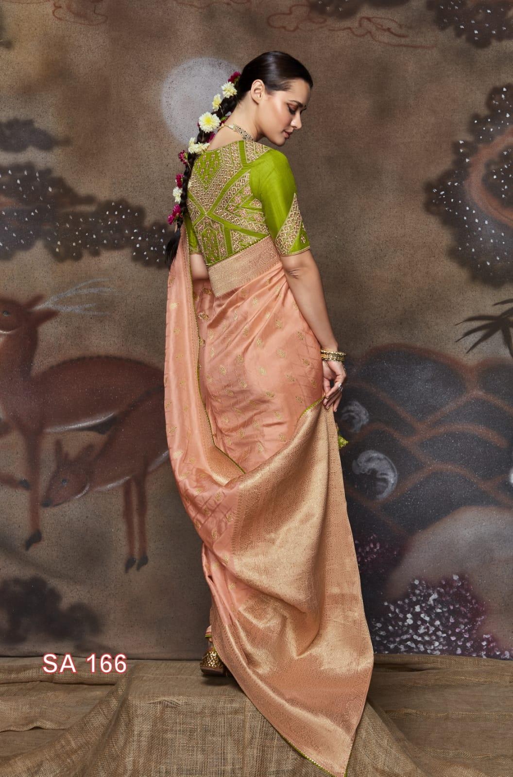 Morni Wedding Wear Saree D.No SA-166 - Anant Exports