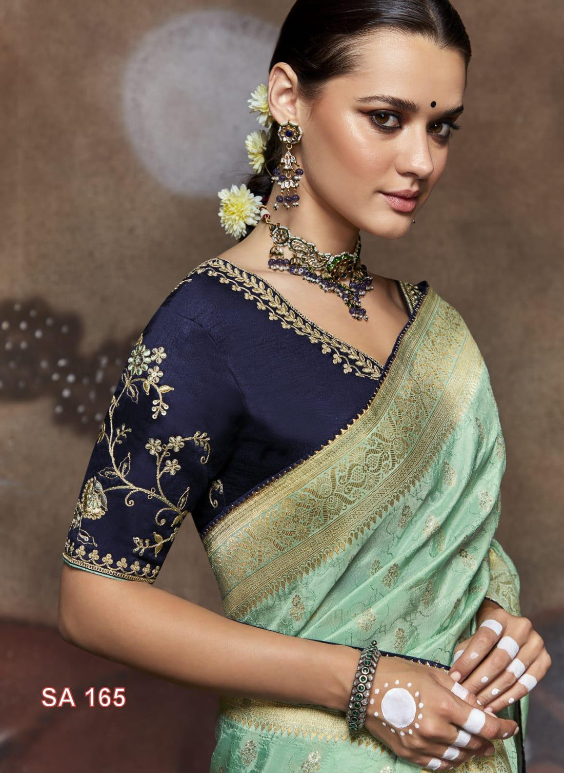 Morni Wedding Wear Saree D.No SA-165 - Anant Exports