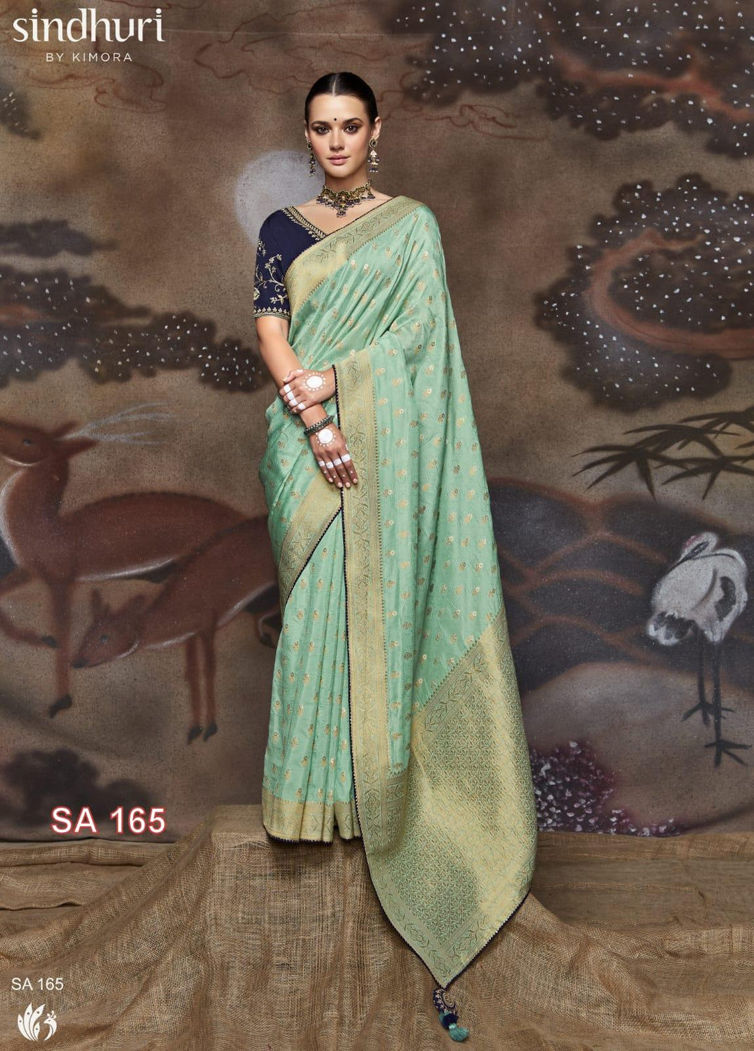Morni Wedding Wear Saree D.No SA-165 - Anant Exports