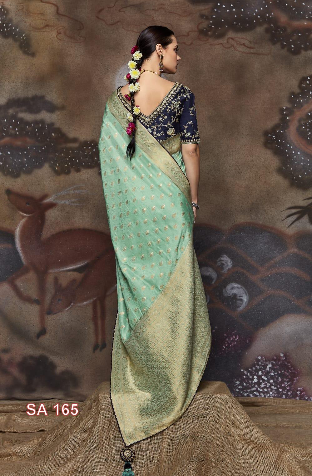 Morni Wedding Wear Saree D.No SA-165 - Anant Exports