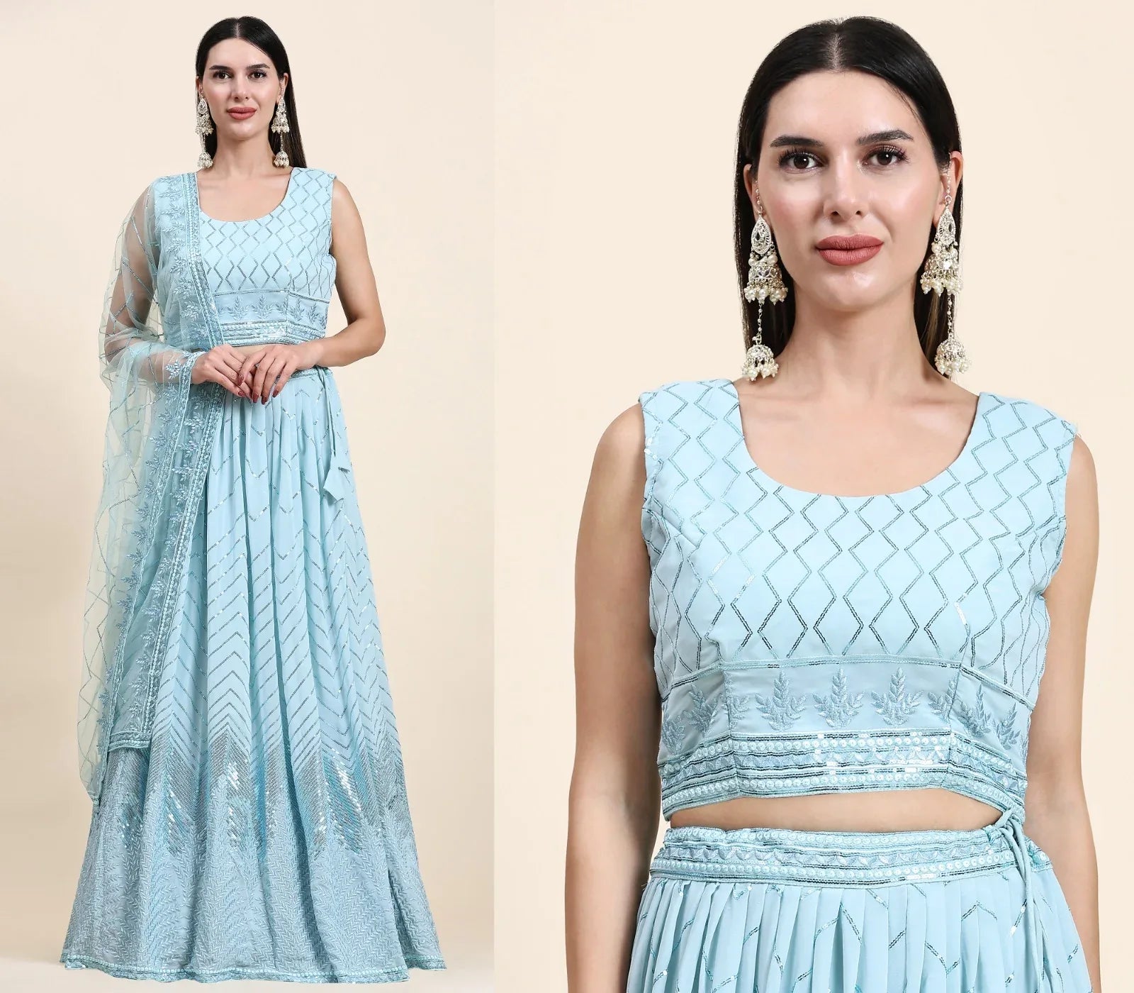 READYMADE CROP TOP LEHENGA D.NO C1955 - Anant Exports