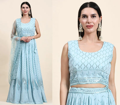 READYMADE CROP TOP LEHENGA D.NO C1955 - Anant Exports