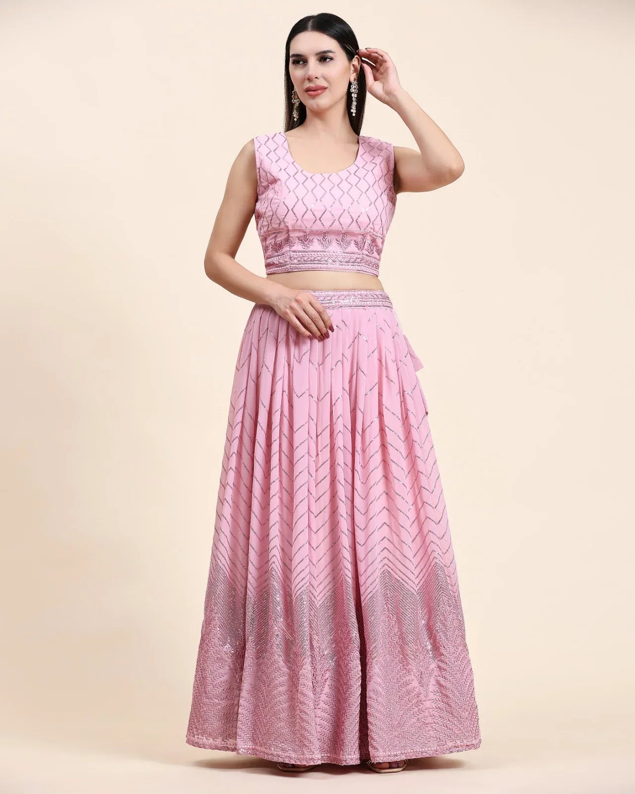 READYMADE CROP TOP LEHENGA D.NO C1955 - Anant Exports