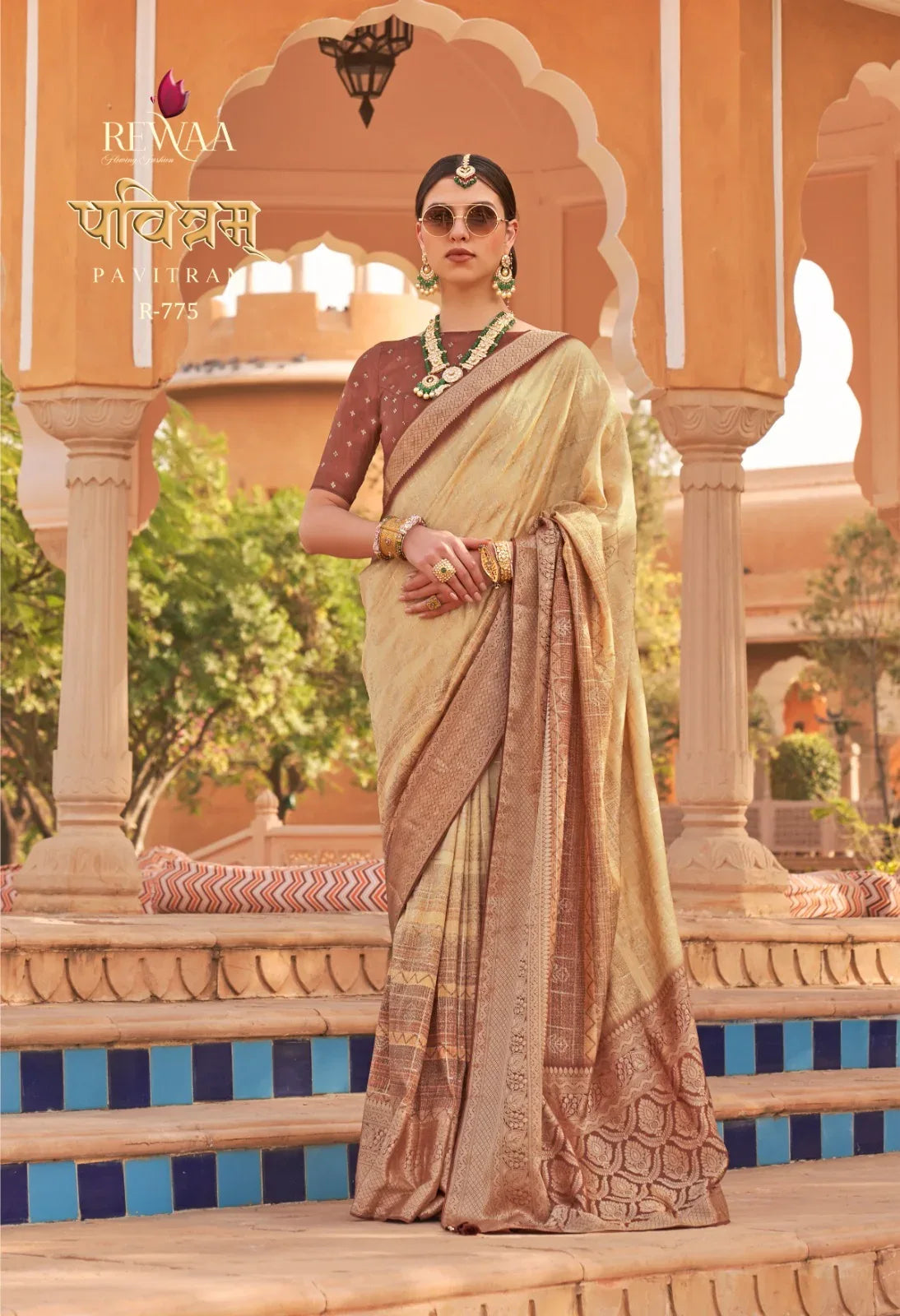 REWAA PAVITRAM SOFT KACHHI SILK SAREE - Anant Exports