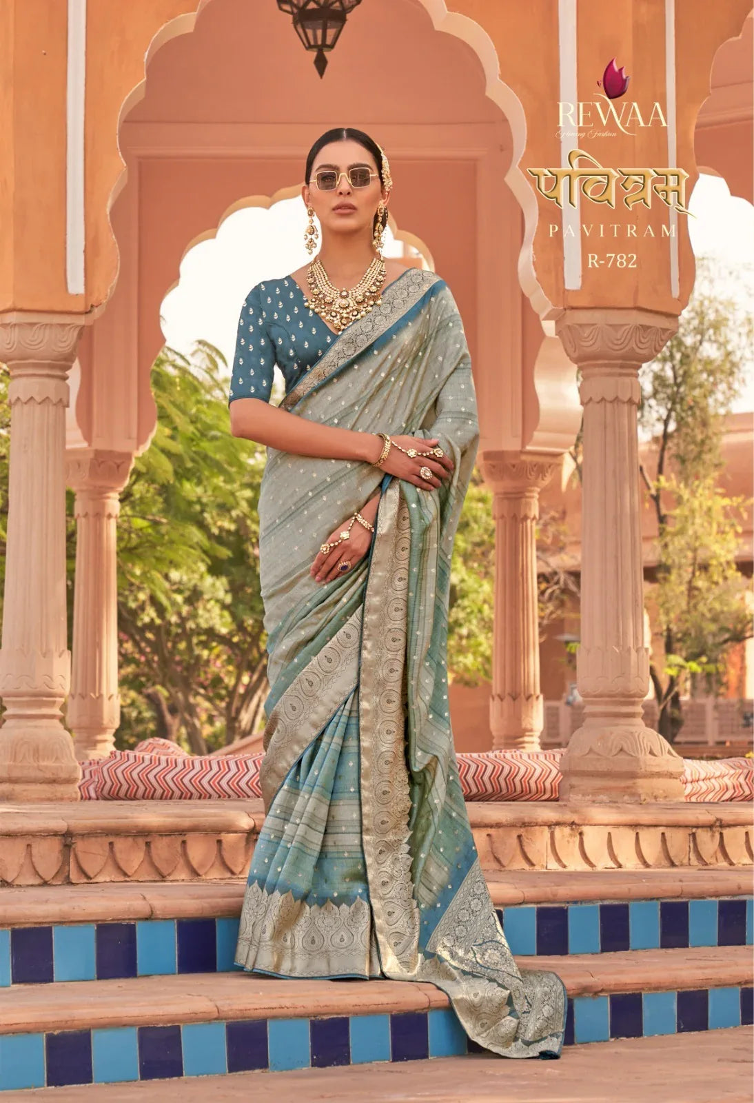 REWAA PAVITRAM SOFT KACHHI SILK SAREE - Anant Exports