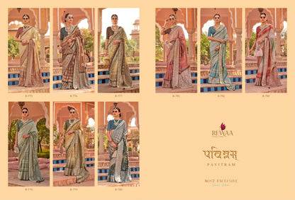 REWAA PAVITRAM SOFT KACHHI SILK SAREE - Anant Exports