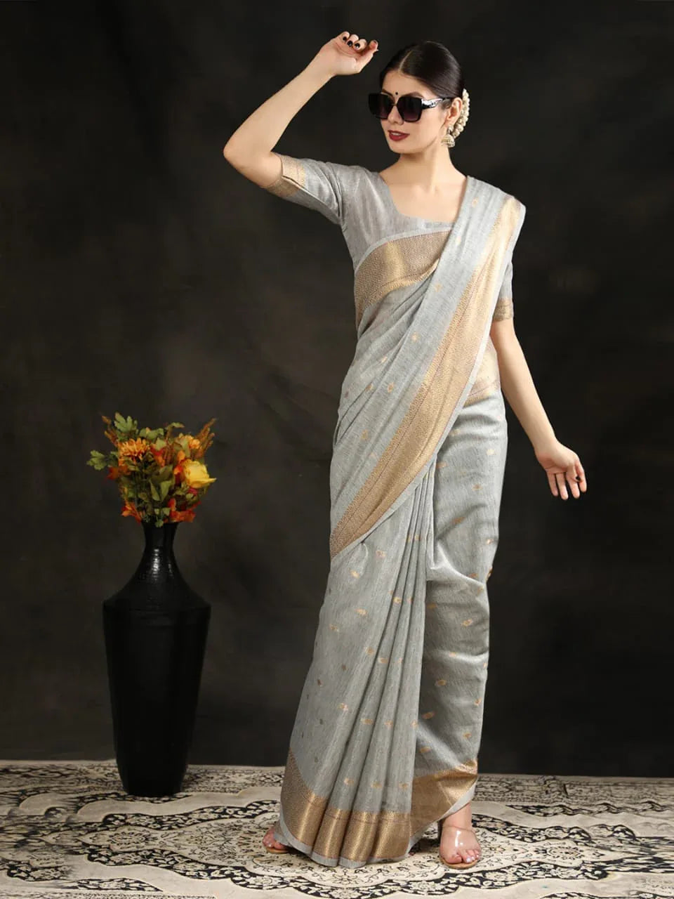 Fancy Wear Silk Weaving Saree - Anant Exports