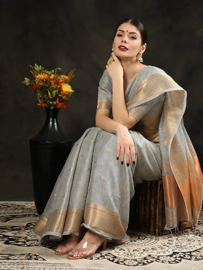 Fancy Wear Silk Weaving Saree - Anant Exports