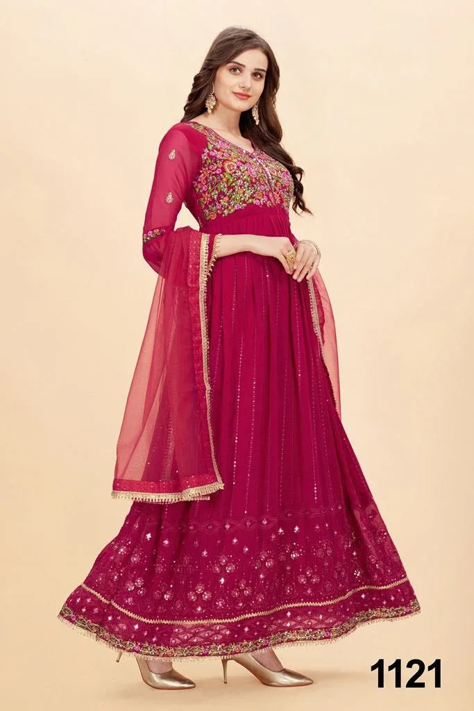 NAZNEEN FLORENCE DESIGNER OCCASION WEAR LEHENGA D.NO 1121 - Anant Exports
