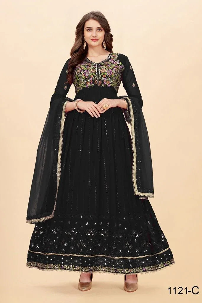NAZNEEN FLORENCE DESIGNER OCCASION WEAR LEHENGA D.NO 1121-C - Anant Exports