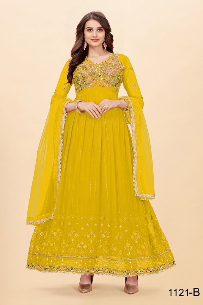 NAZNEEN FLORENCE DESIGNER OCCASION WEAR LEHENGA D.NO 1121-B