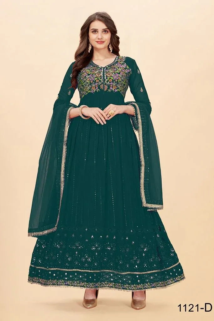 NAZNEEN FLORENCE DESIGNER OCCASION WEAR LEHENGA D.NO 1121-D - Anant Exports