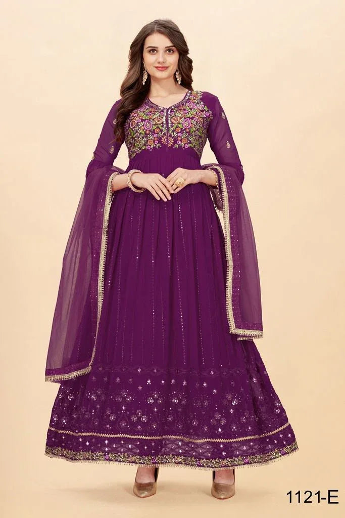 NAZNEEN FLORENCE DESIGNER OCCASION WEAR LEHENGA D.NO 1121-E - Anant Exports