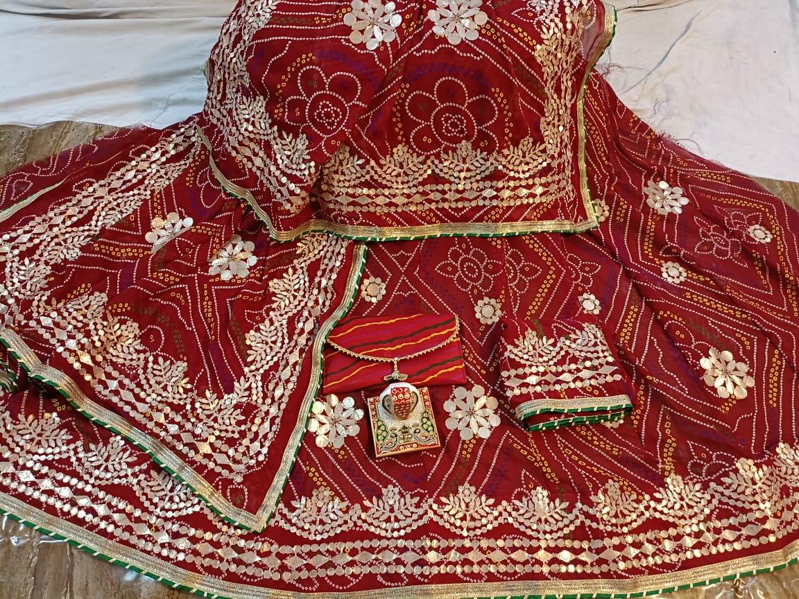 Heavy Chunri Rajasthani Lehenga - Anant Exports