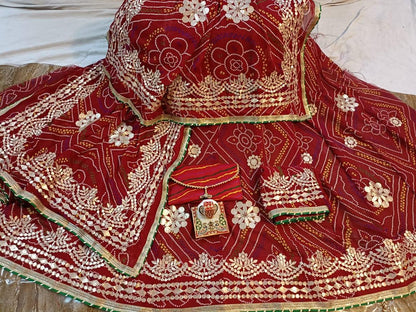 Heavy Chunri Rajasthani Lehenga - Anant Exports