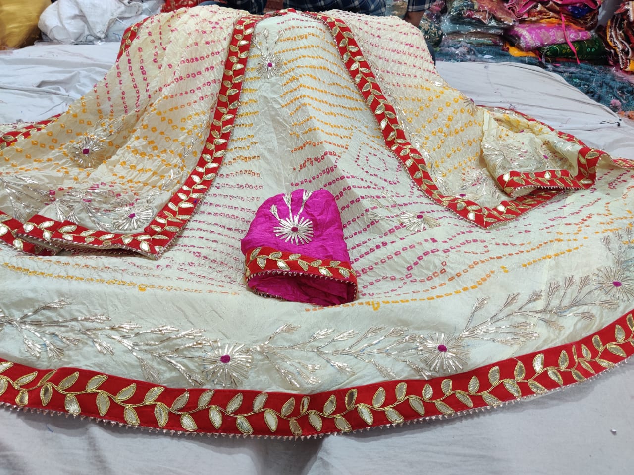 Rajasthani Bandhej Silk Lehenga