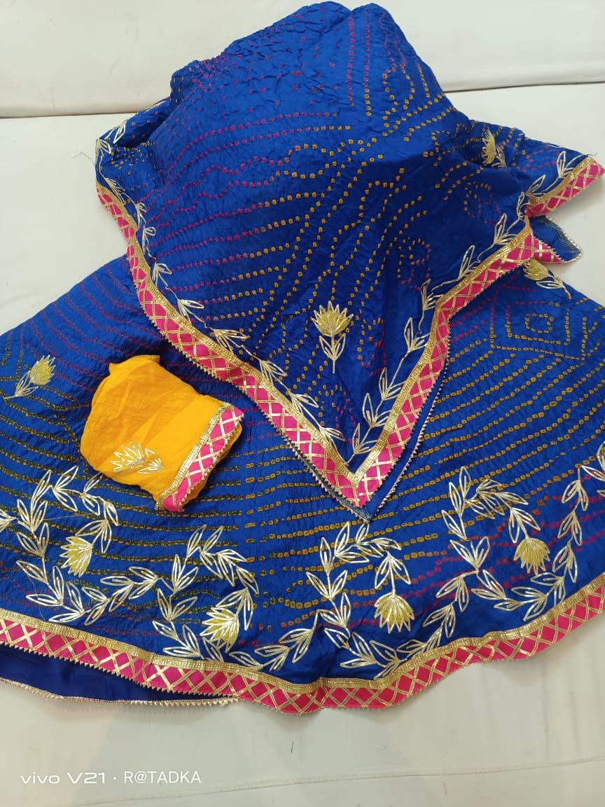 Rajasthani Bandhej Silk Lehenga - Anant Exports
