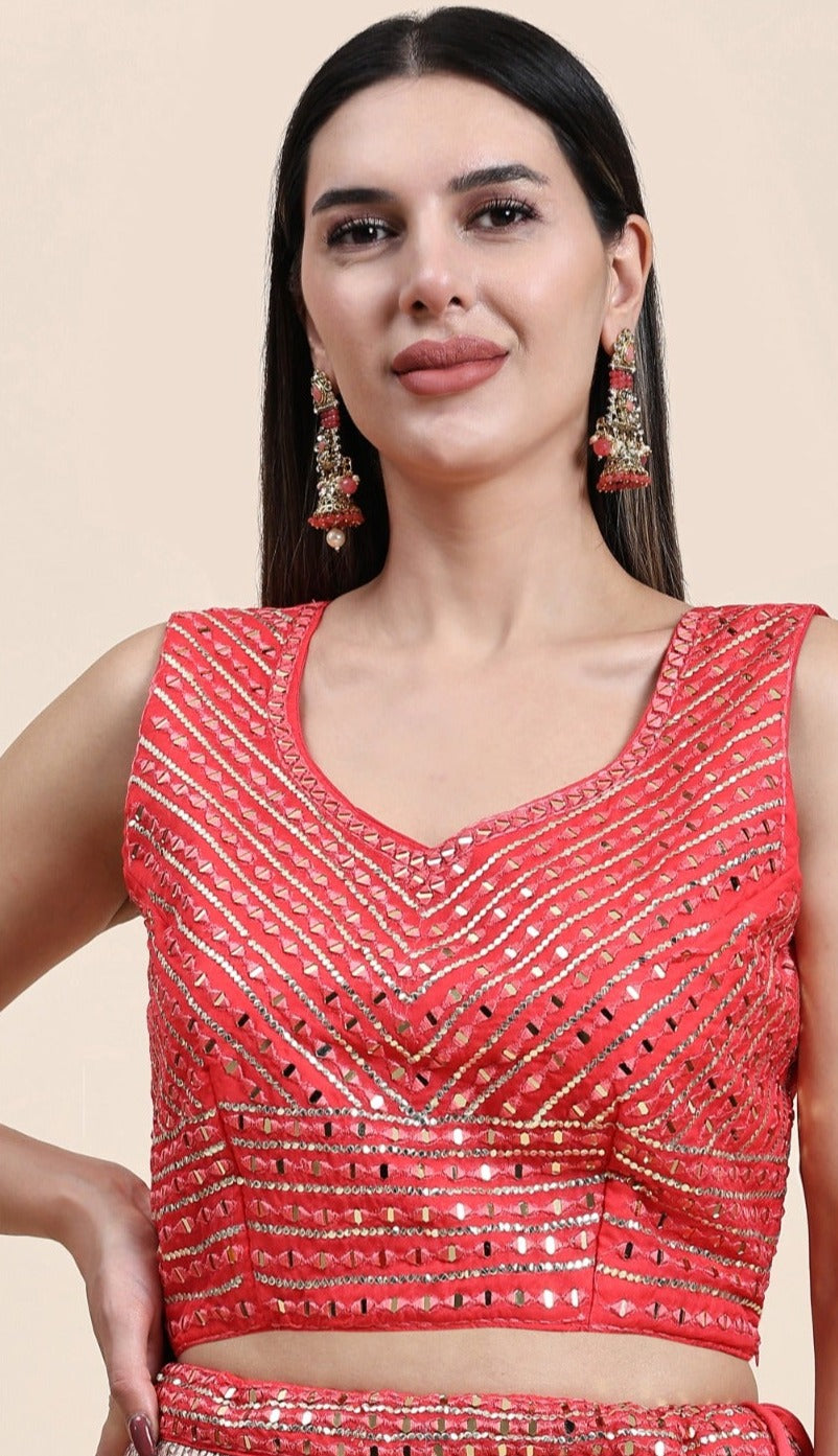 READYMADE CROP TOP DESIGNER LEHENGA D.NO 2040