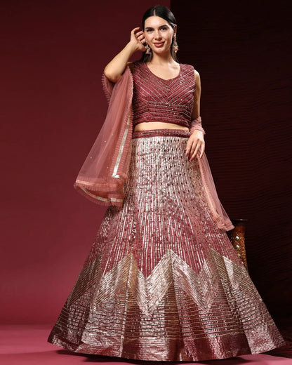 READYMADE CROP TOP DESIGNER LEHENGA D.NO 2040 - Anant Exports