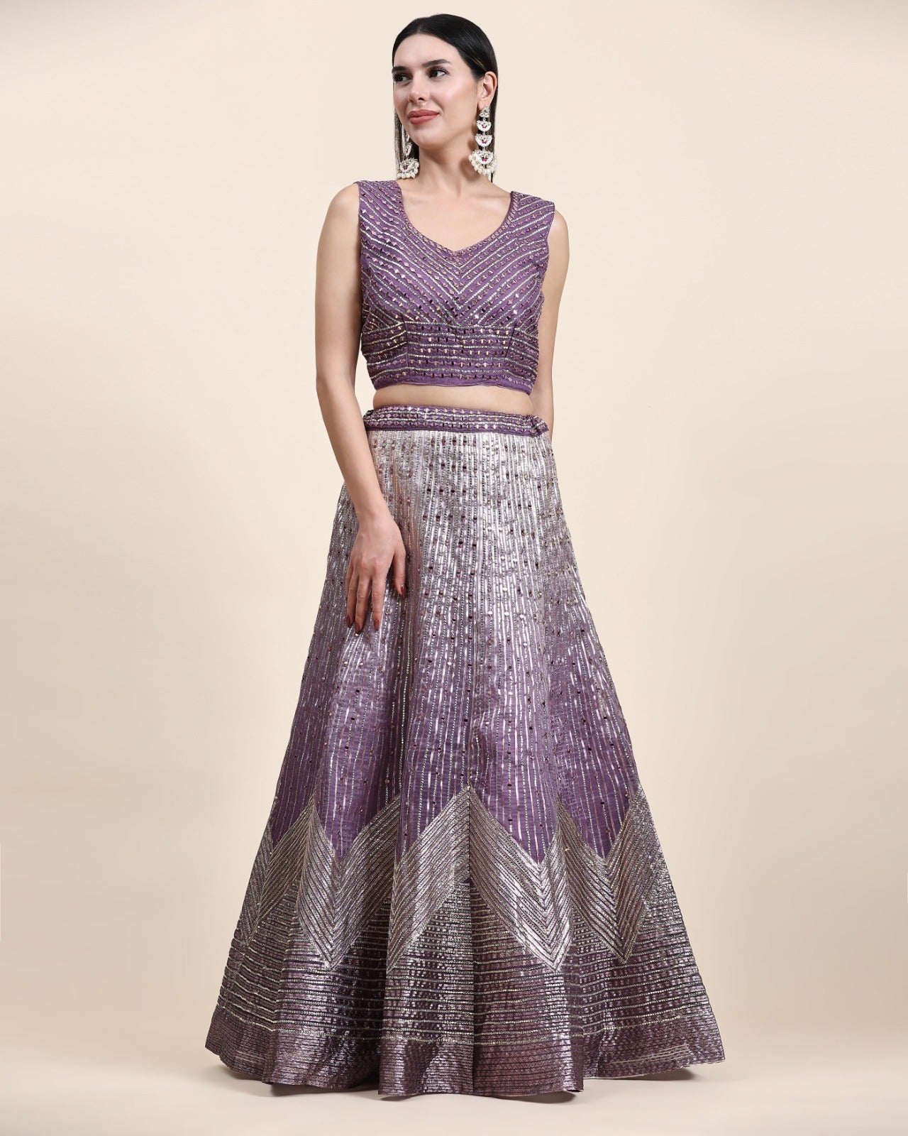 READYMADE CROP TOP DESIGNER LEHENGA D.NO 2040