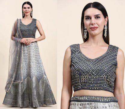 READYMADE CROP TOP DESIGNER LEHENGA D.NO 2040 - Anant Exports