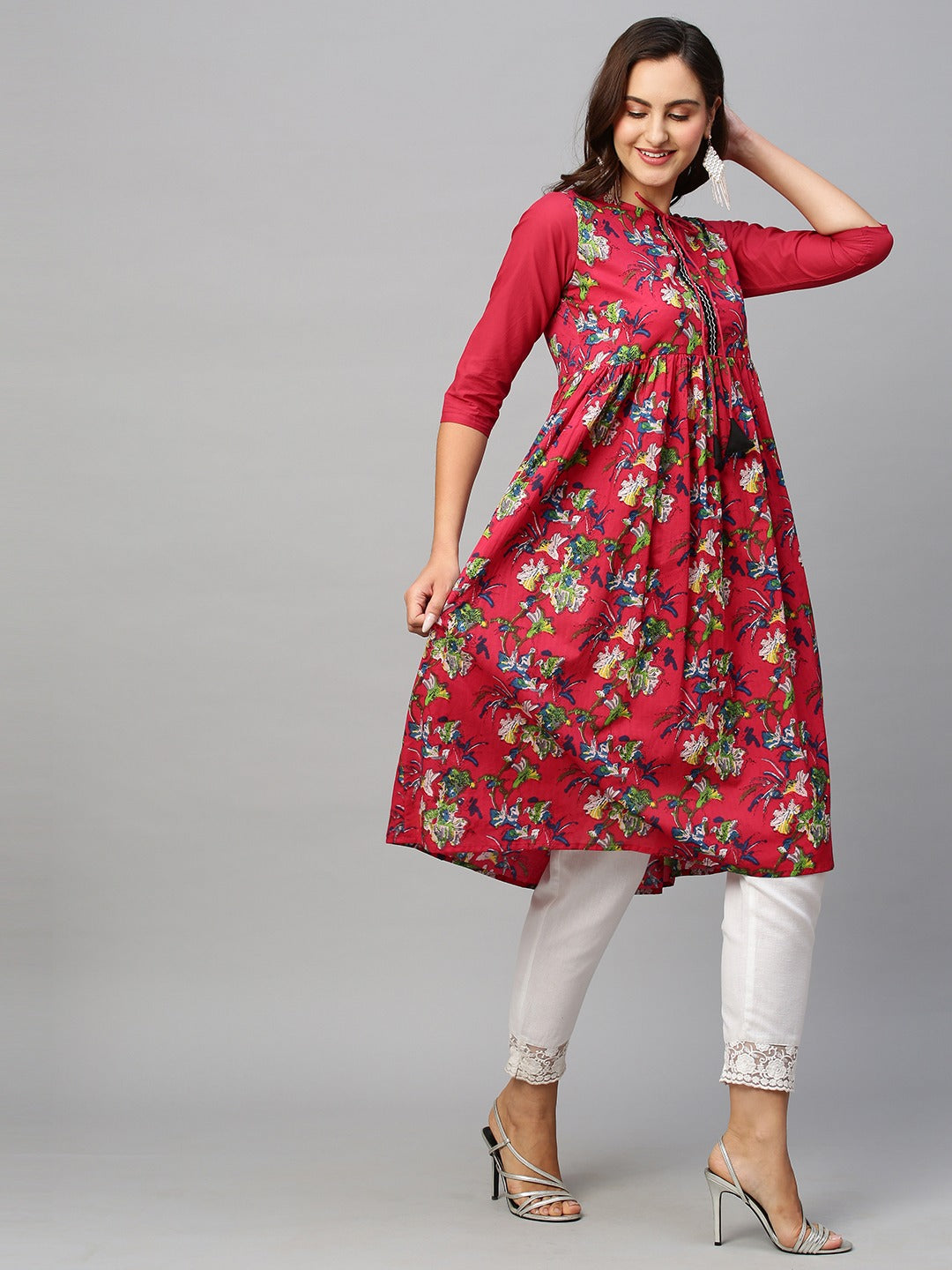 MAMTA FESTIVE WEAR PRINTED KURTI D.NO 47764