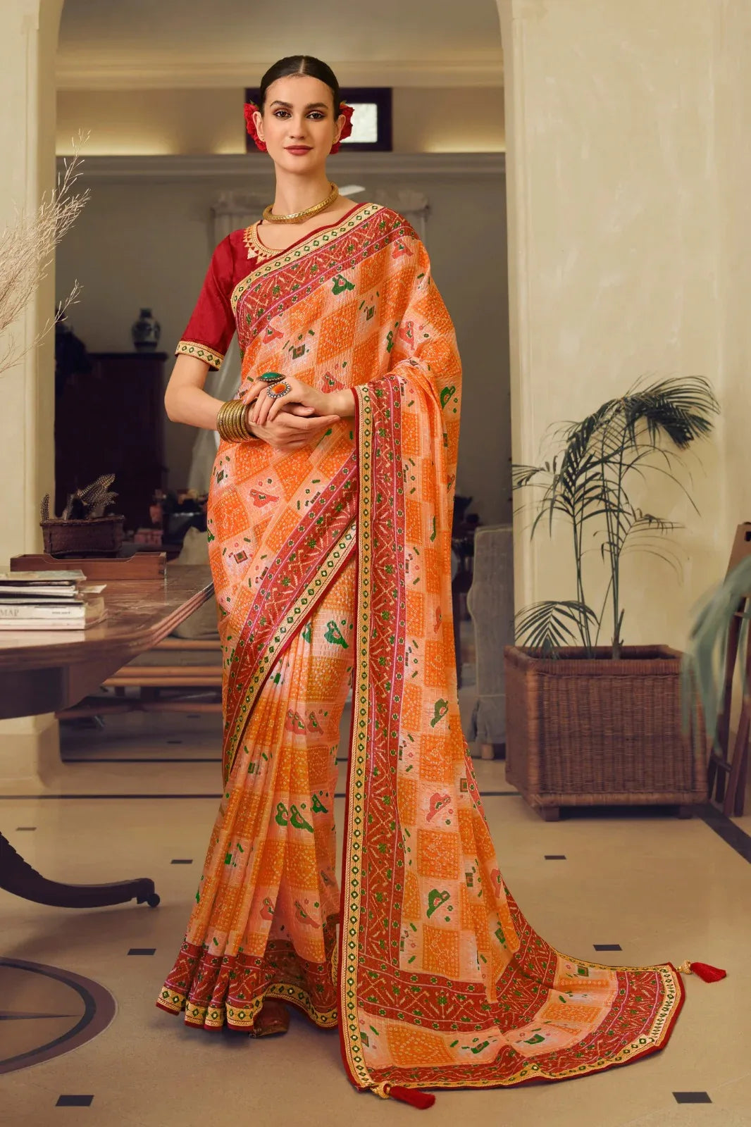 Kavira Sayonee Patola Fancy Wear Saree - Anant Exports
