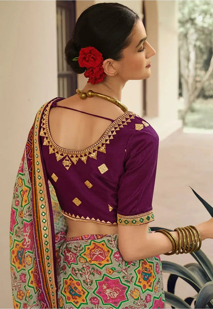 Kavira Sayonee Patola Fancy Wear Saree - Anant Exports