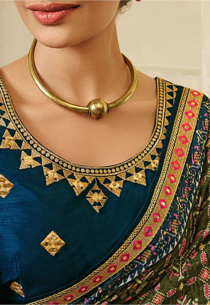 Kavira Sayonee Patola Fancy Wear Saree - Anant Exports