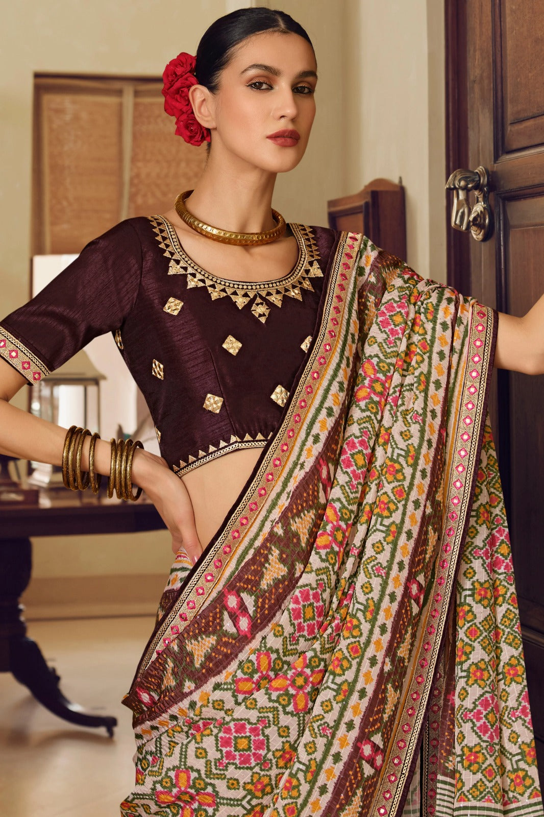 Kavira Sayonee Patola Fancy Wear Saree