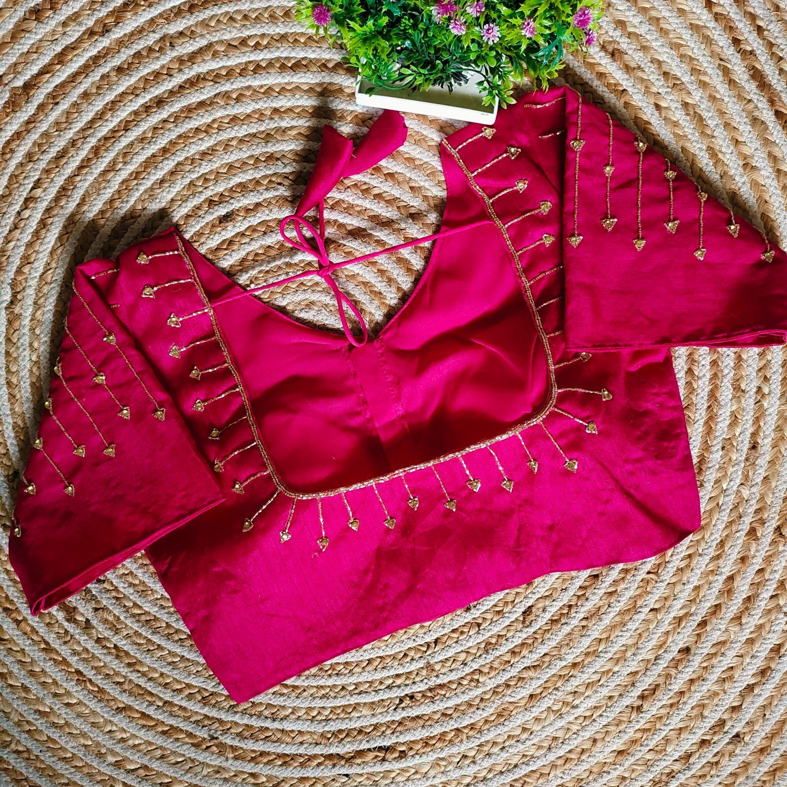 Fancy Festival Wear Golden Handcrafted Work Blouse - Anant Exports