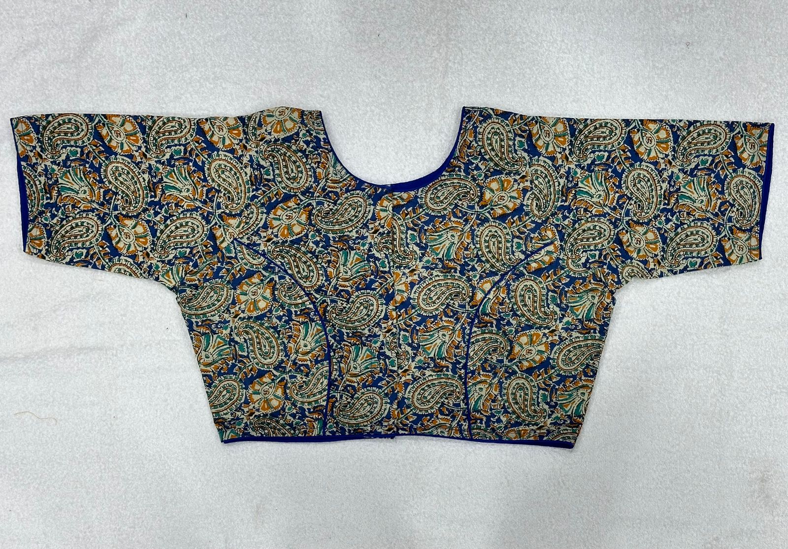 Blok Print Ajeakh Boat Neck Blouse