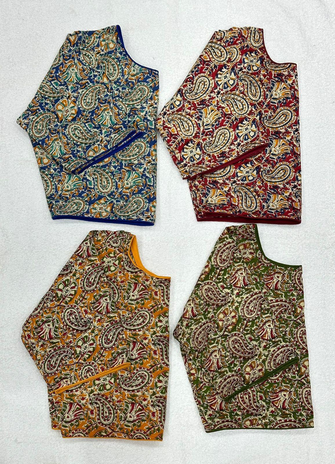 Blok Print Ajeakh Boat Neck Blouse - Anant Exports
