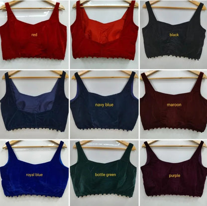 Fancy Bollywood Style Velvet Blouse - Anant Exports